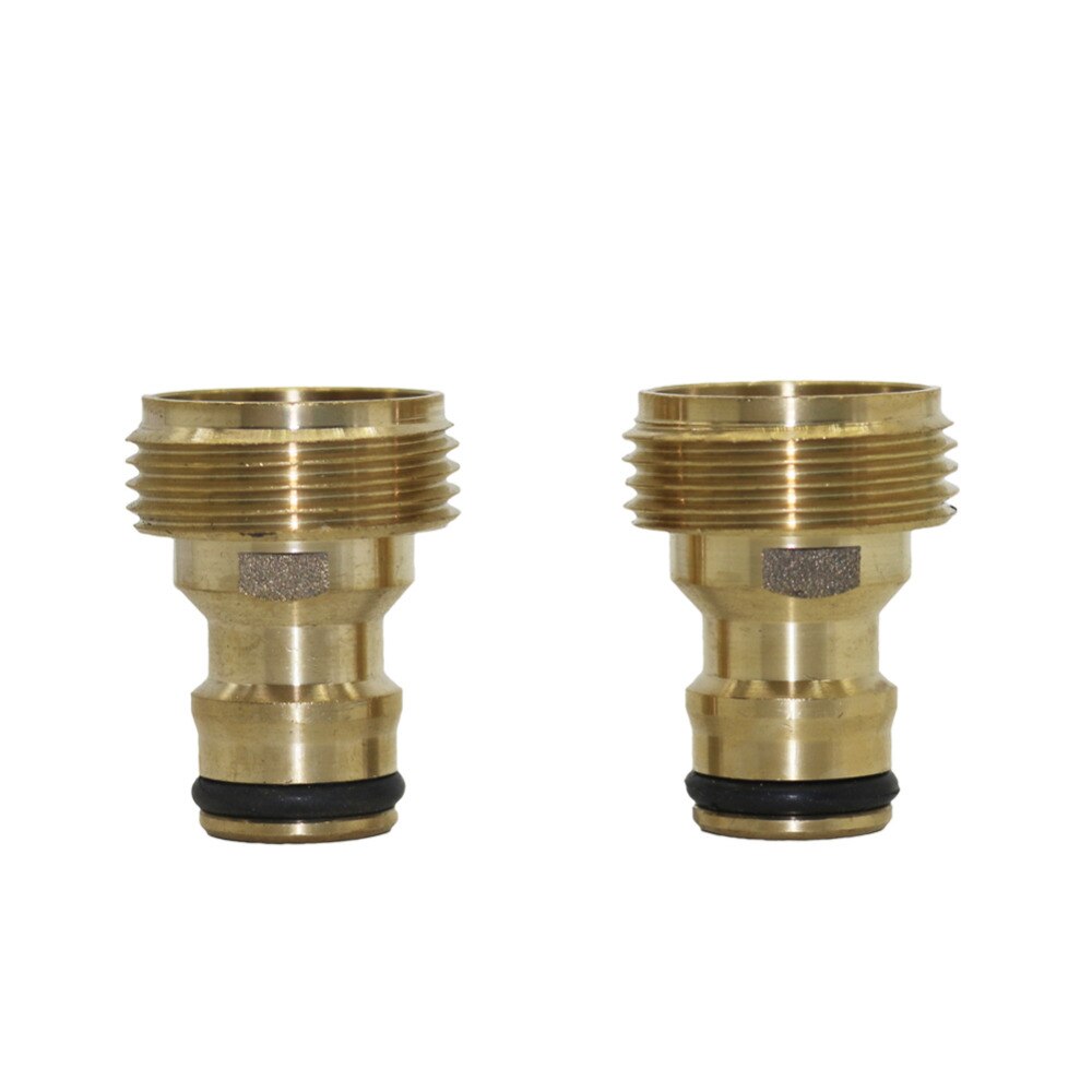 2Pcs 3/4 Inch Male Thread Copper Quick Connectors Joints Car Washing Tube Fittings Home Garden Homebrew Watering Irrigation Tool
