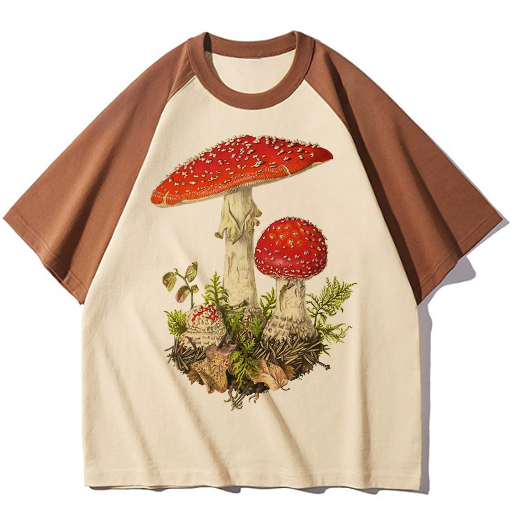Cottagecore top damski modny wzór athleisure t shirt damski manga japońskie ubrania anime