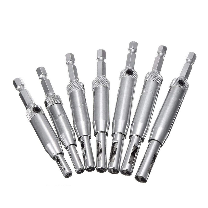 1pcs HSS Self Centering Hinge Drill Bit Door Window Cabinet Woodworking Hole Puncher Wood Reaming Tool Countersink Drill Bits