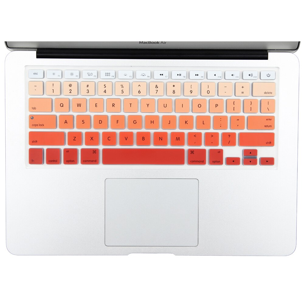 US Version Gradient Colors keyboard cover for macbook pro 13'' 15'' retina air 13 English rainbow cover keyboard Skin protector: 4