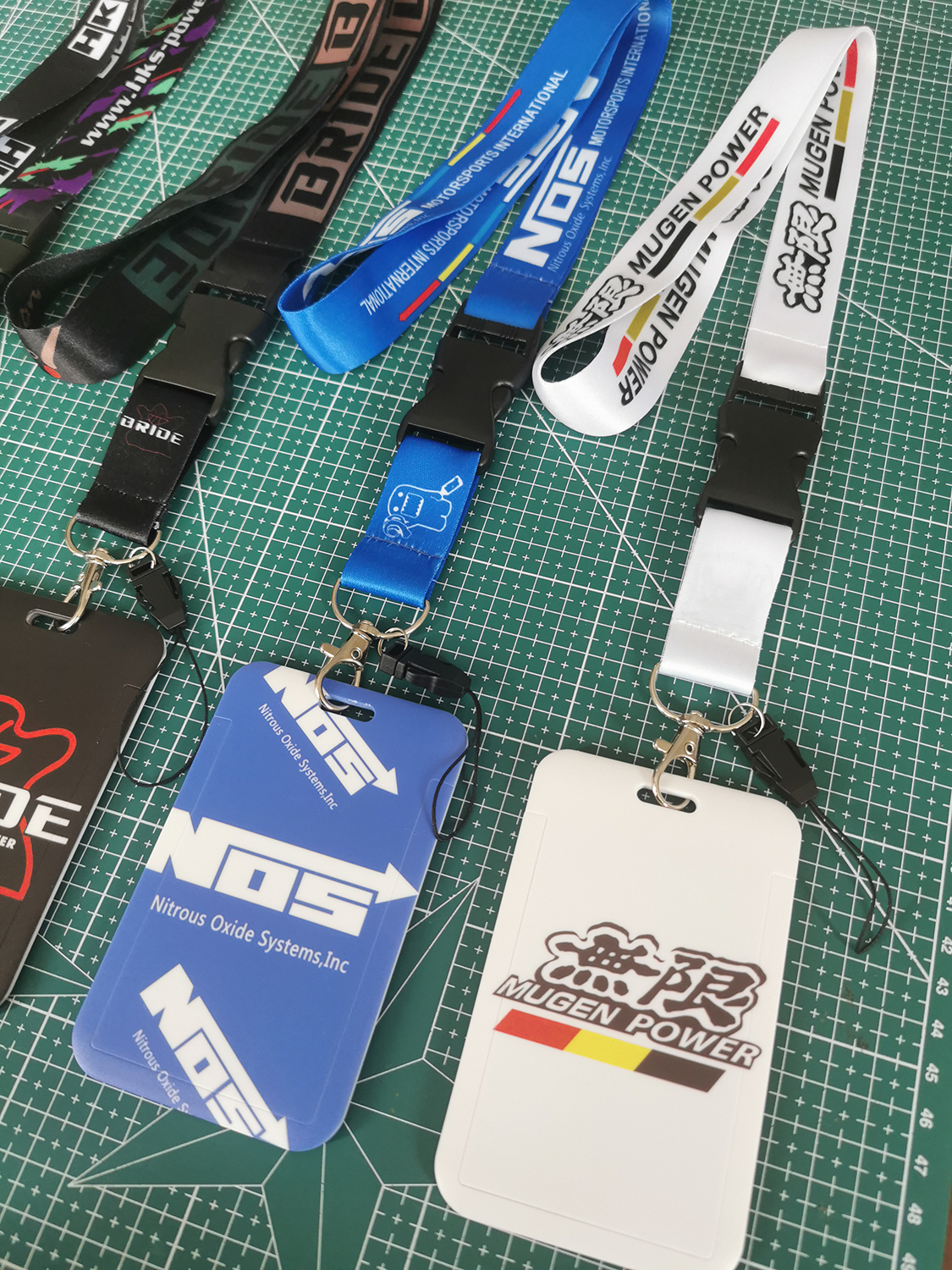 LLavero de estilo JDM Rculture ABS, tarjetero para tarjetas de crédito bancarias, nombre de identificación de autobús, cordón para novia NOS HKS MUGEN POWER, accesorios