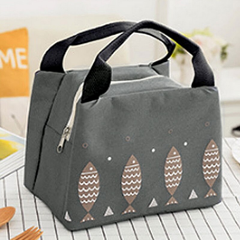 Portable Lunch Bag Thermal Insulated Lunch Box Tote Cooler Handbag Bento Pouch Dinner Container School Food Storage Bags