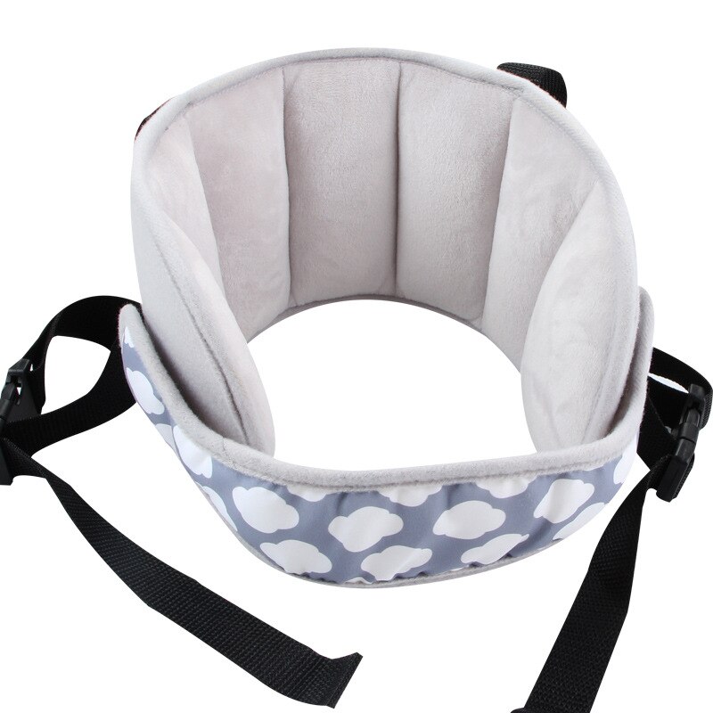 Nouvelle Bande De Fixation Bébé Tête monture de support De Ceinture de Siège De Voiture Sommeil Sieste Ceinture Porte-Bébé Poussette Réglable Siège De Sécurité Tenir: White