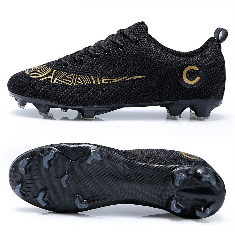 Kids Cleats Training Football Boots Turf Black Blue Men Soccer Shoes Low Ankle Sport Sneakers Size 33-47: SEE PICTURE4