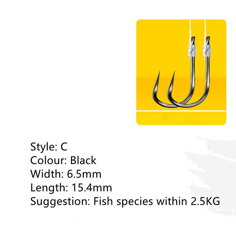 20 gancho/10 pares de embalaje fino aparejos de pesca línea de pesca doble gancho Manual doble gancho herramientas de pesca anzuelo cebo: Rojo