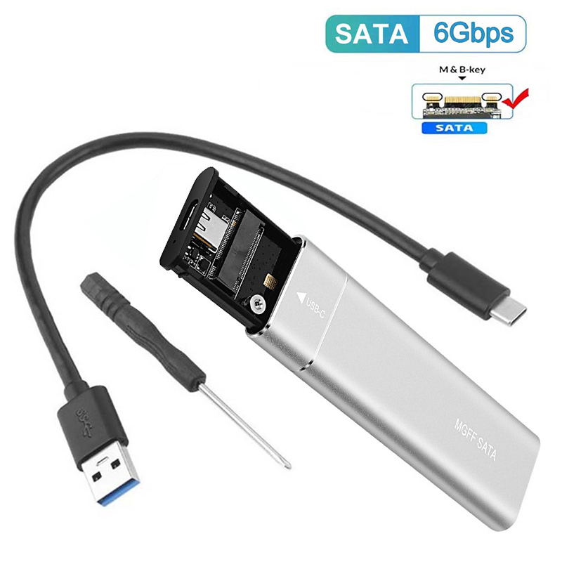 M2 SSD Case M.2 NVMe SATA SSD Enclosure Adapter 10Gbps USB 3.1 Type C Dual Protocol External Enclosure Supports M And B&M Keys: ROYAL BLUE