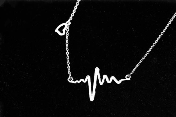 Kæde elektrokardiogram vedhæng choker halskæde kvinder statement krave bohemia strand smykker fest smykker