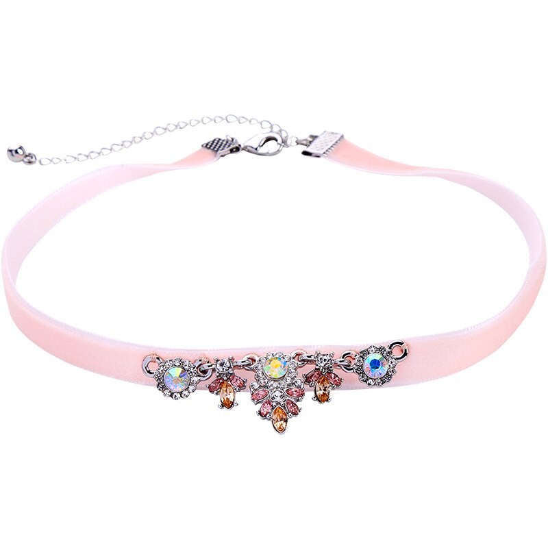 HUANZHI Vintage Böhmen Stern Blume Relief Porträt Strass Anhänger Choker Leder Flanell Halskette für Frauen Partei Schmuck: 11