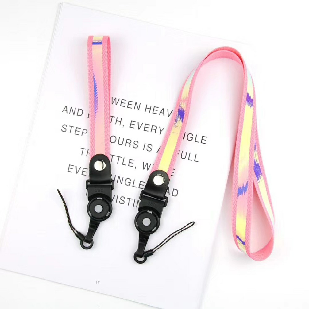 Summer Blue Ray Lanyards Strap Neck Wrist Straps Holder 2 in 1 Blue Radiation Phone Grip Holder Sport Gym ID Card Strap