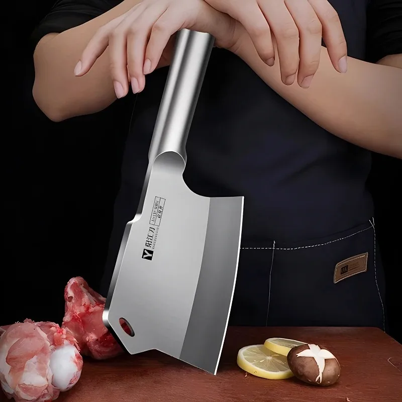 Special knife for cutting bones, bone cleaver, forged bone cutting knife, thickened and weighted
