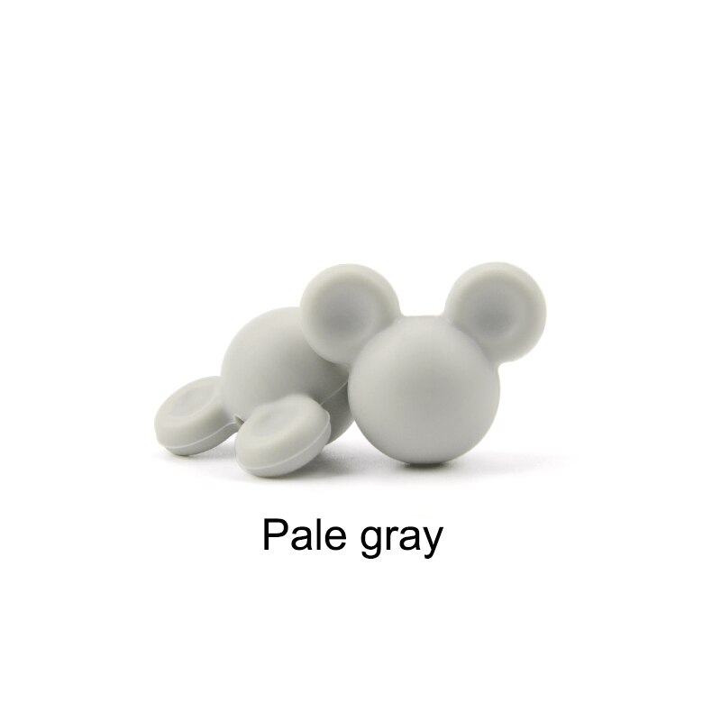 Anneau de Dentition en Silicone, Perles Souris, pour Bébé, Alimentaire, Coloré, Collier à Mâcher, Bracelet, Fabrication de Bijoux, 10 Pièces