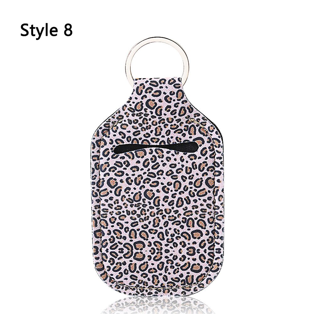 Empty Travel Bottle Keychain Holder Refillable Containers Reusable Bottles with Keychain Carriers 30 ml Flip Cap Bottle Cover: style 8