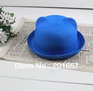 Women Wide Large Brim Floppy bohemia cat ear bunny ear adult Sun Straw Hat Cap