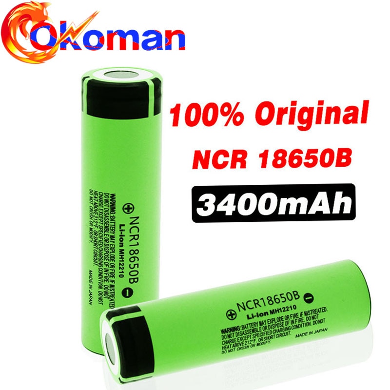 100% 18650 Batterij 3400Mah 3.7V Lithium Batterij Voor NCR18650B 3400Mah Geschikt Voor Zaklamp Batterij