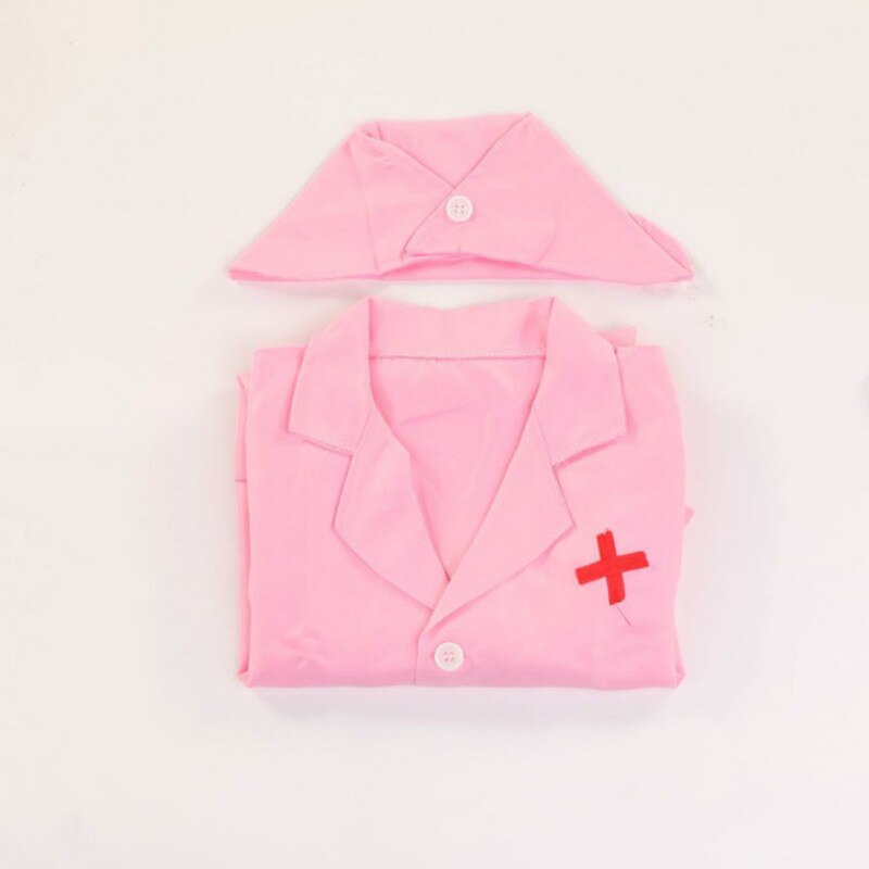Conjunto de juguetes para médicos para niños, casa de juegos para niñas, simulación de madera de inyección, botiquín, para niños: Nurse uniform