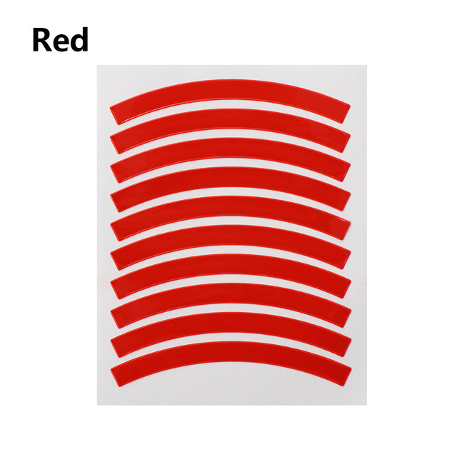 Calcomanías reflectantes para rueda de bicicleta de equilibrio para niños, pegatinas de seguridad, accesorios para bicicleta, 10 Uds.: Red