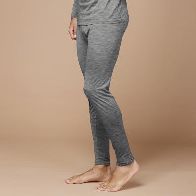 The High-grade 90%Silk +10%Cashmere Blended Knitted Silk Warm Pants Leggings Thin Slim Long Johns: Dark Grey / XL