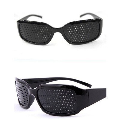 Sort synsforbedring pleje træningsbriller træning cykling briller pin lille hul solbrille campingbriller: B