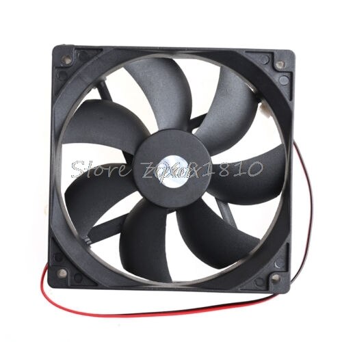 12V 2 Pin Computer Cooler Small Cooling Fan 120mm x 120mm x 25mm PC Box System Hydraulic Cooling Fan For Computer Heatsink Z09