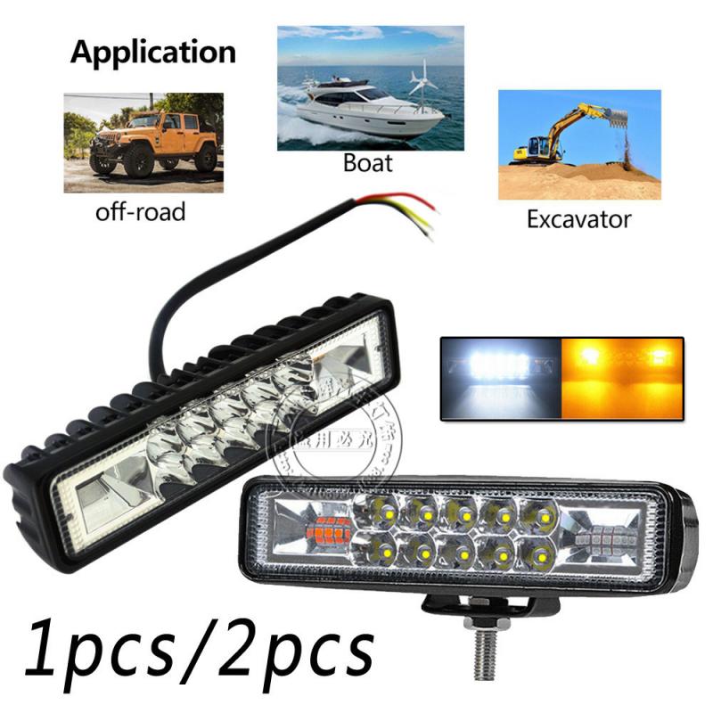 12-24v led forlygter til auto motorcykel lastbil båd traktor trailer offroad flash lampe 48w led arbejdslampe projektor