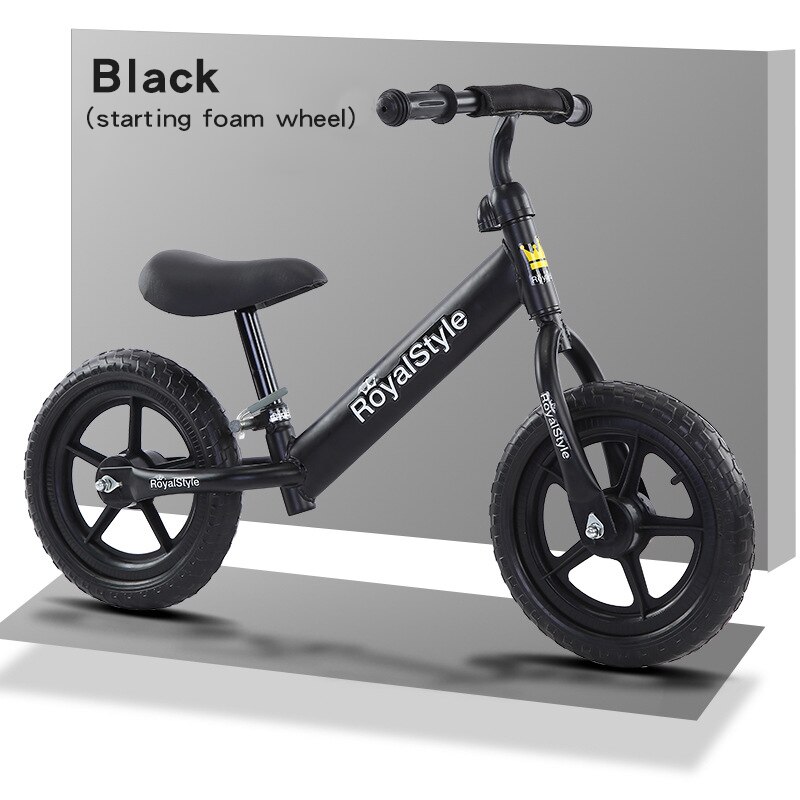 Kids Balance Bike Wheel Children Bicycle Slide Car No Pedal Aluminium Alloy Bike Baby Scooter Kids Outdoor Sport Toy Z28: foam black