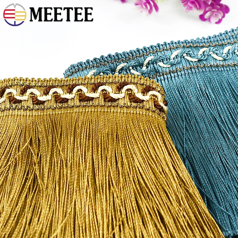 Borlas de costura con flecos para ropa, adornos de encaje, cinta decoditativa de tela, accesorios de vestido DIY, 1 metro, 13cm