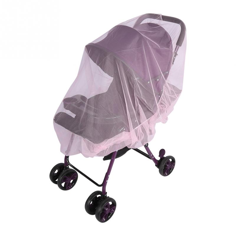 150cm baby's kinderwagen kinderwagen kar muggennet veilig gaas buggy wiegnet baby auto muggennet buggy hoes: Roze