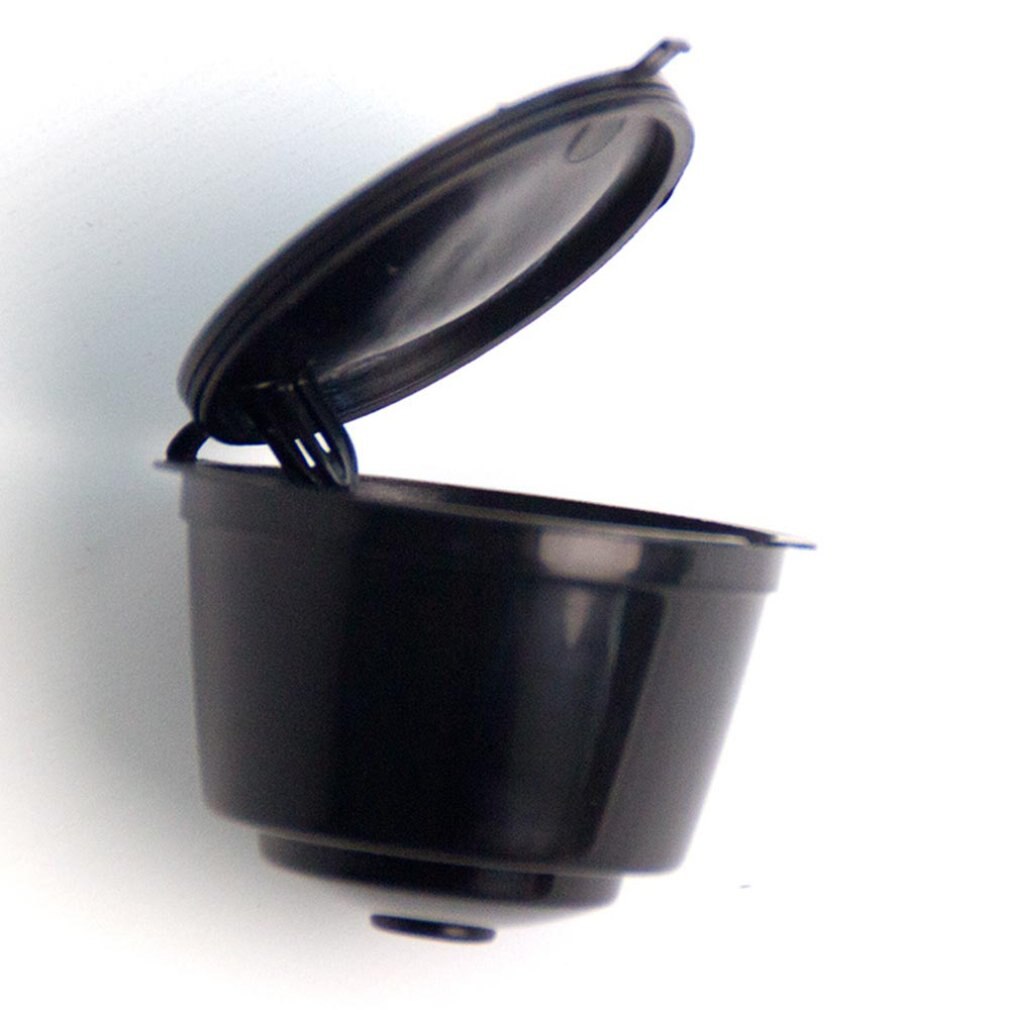 Filter kaffekop kapsel skal plast 304 rustfrit stål genanvendeligt miljøbeskyttelse god filtreringseffekt: Sort