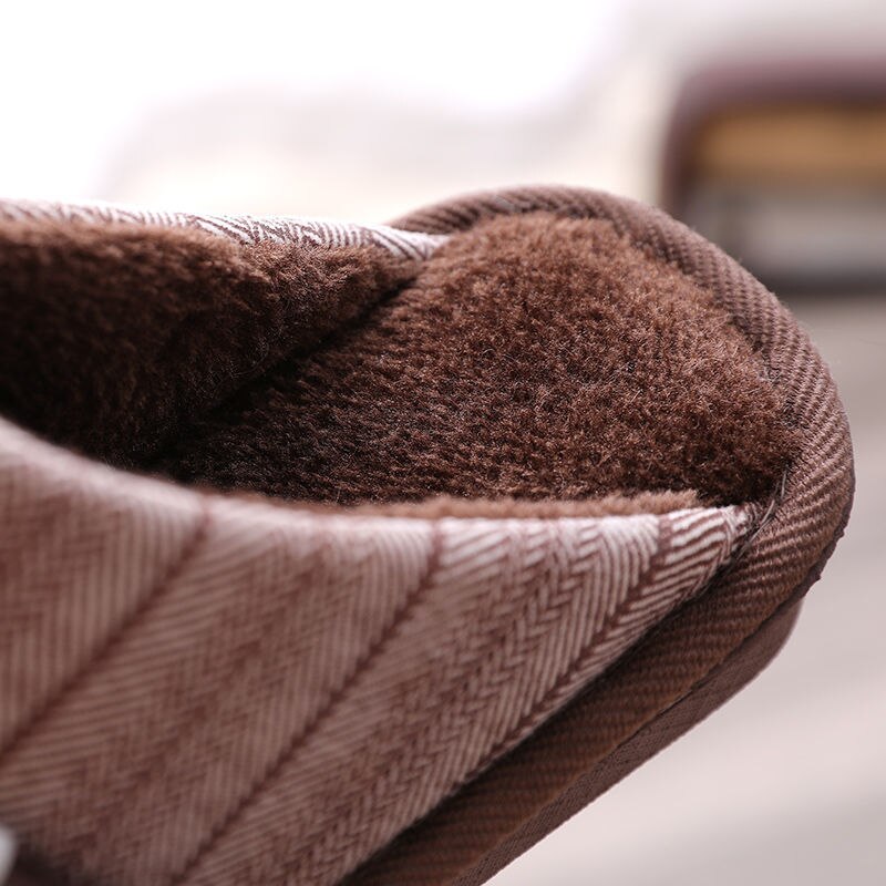 Hommes pantoufles grande taille 48 chaussons pour hommes court en peluche troupeau maison pantoufles pour hommes antidérapant couture doux mâle chaussures maison