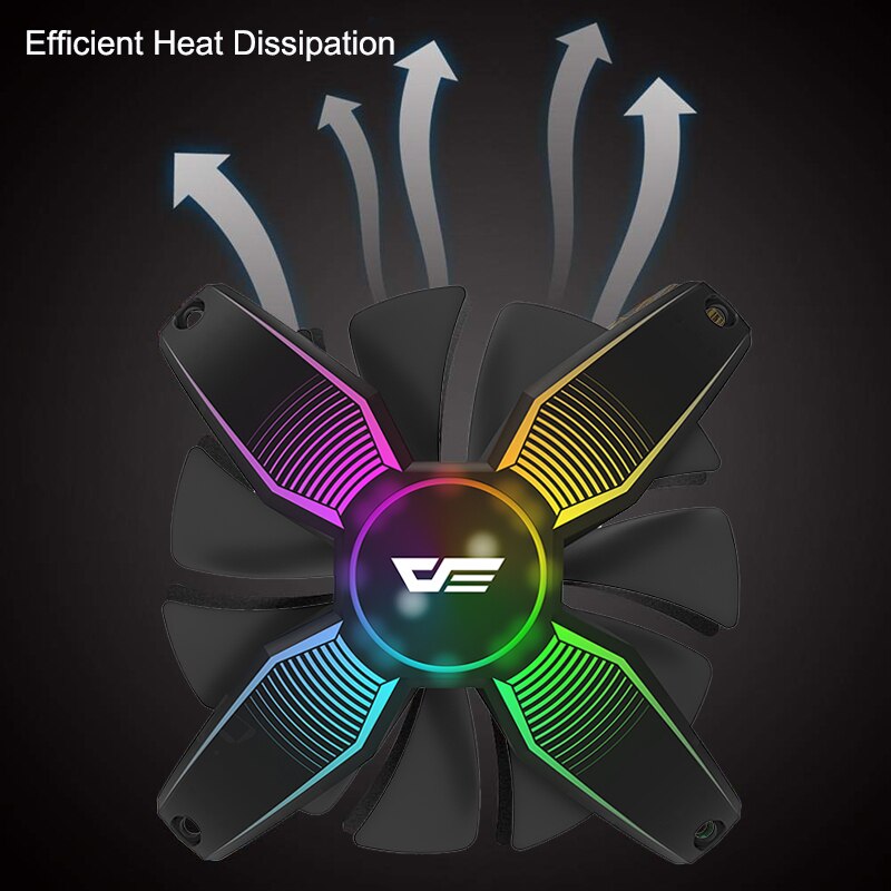 darkFlash 120mm RGB PC Case Fan Computer 3pin AURA SYNC Silent Fans Case Cooler Cooling 12V 4pin Gaming fans for Computer Cases