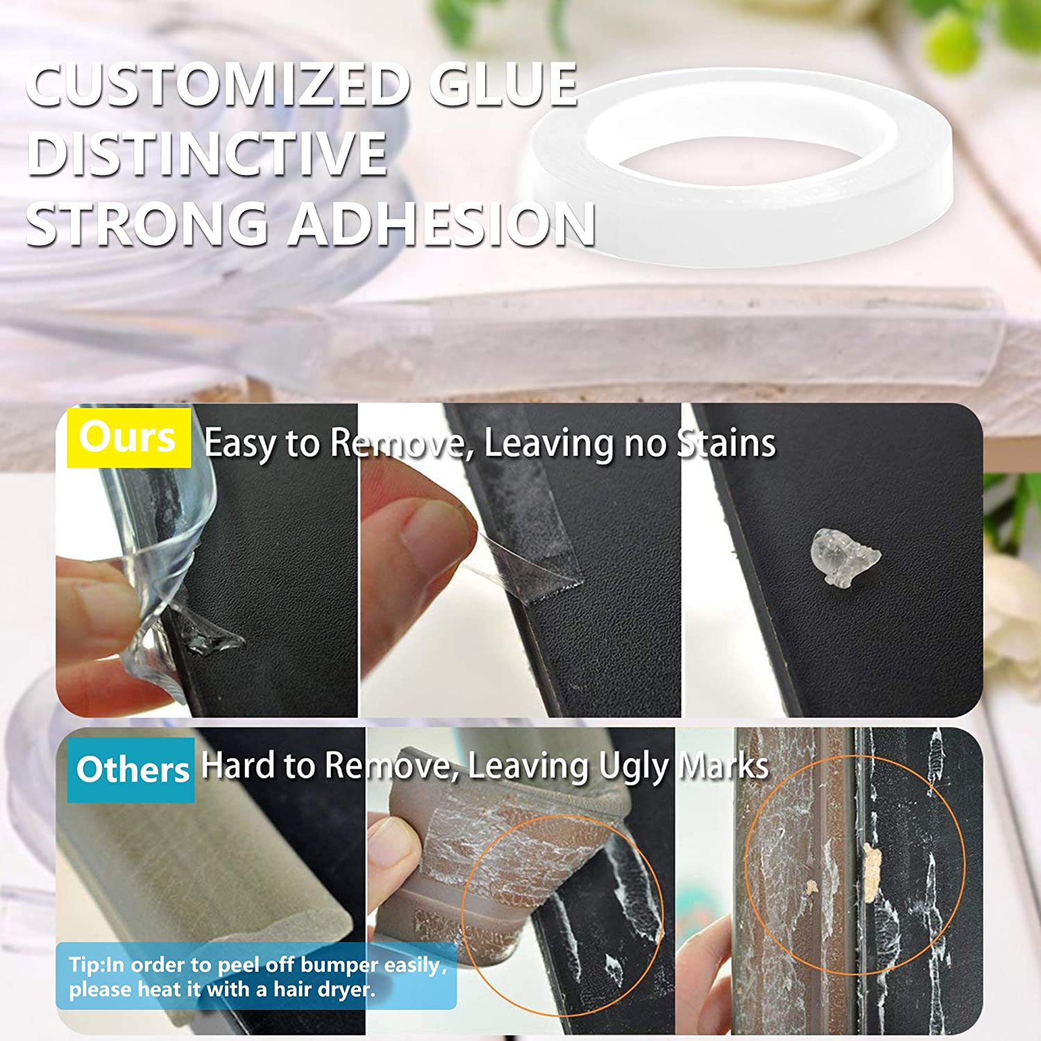 Protector de esquinas de 4M y 6M para Borde de esquina, protectores transparentes para muebles para niños pequeños, tira de parachoques de silicona suave, seguridad para niños