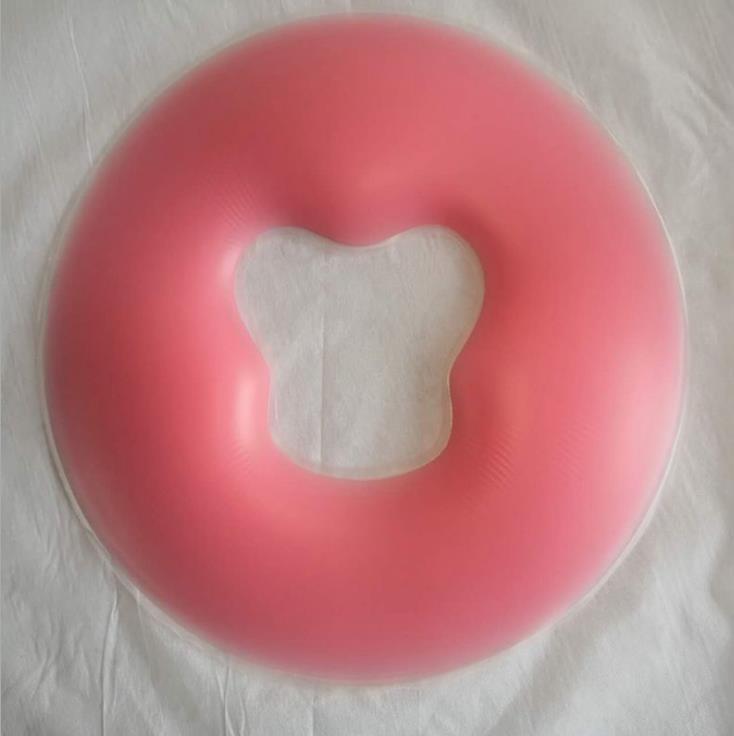 Oreiller en Silicone en forme de U pour Spa, coussin de Gel, repose-visage, pour Massage du corps, traversin doux pour Salon de beauté, DFA: pink