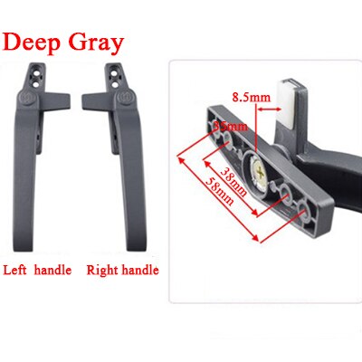 38 typ Zink-legierung Fenster ziehen Griff Verknüpfungen/Rechts Hand 50 Typ Glas Tür Griff Schiebe FlüGel Möbel Hardware- griff: Rechts handhaben / 50Typ tief grau