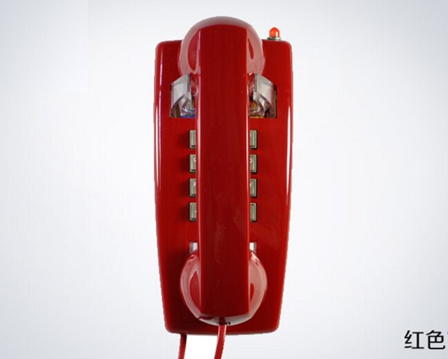 HA41T-25-Teléfono de baño clásico, de metal, sonido Beige/rojo/negro
