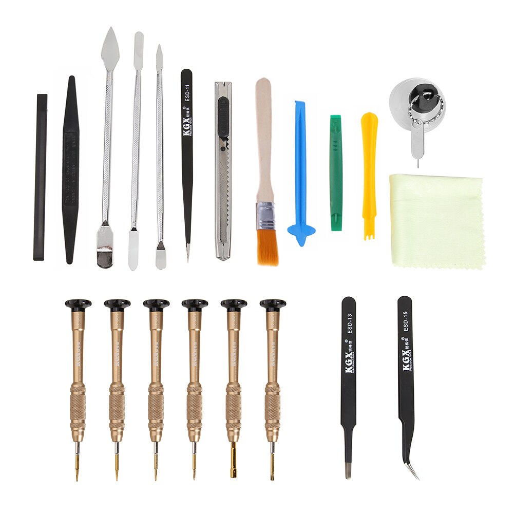 22 in 1 Mobile Phone Repair Tools Kit Opening Hand Tool Screwdriver Set for iPhone and Samsung Cell Phone Hand Tools Set: Default Title