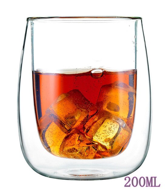 Géométrie verre diamant cristal verre tasse Cocktail whisky thé café eau tasse lait vin Transparent gobelet tasse verres à liqueur: Double-layer glass