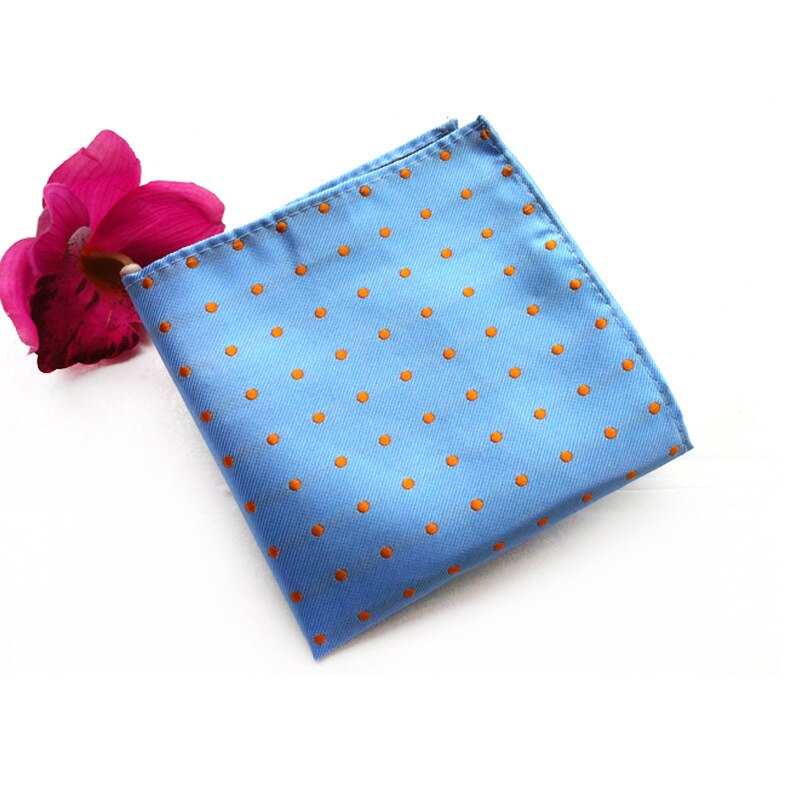 18 Colors Mens Pocket Square Dot Handkerchief Hanky for Men Business Wedding Suit Hanky 25cm*25cm