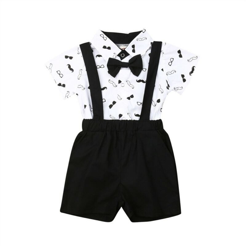 Nyfødt baby dreng bryllup gentleman smoking jakkesæt plaid romper bukser outfit