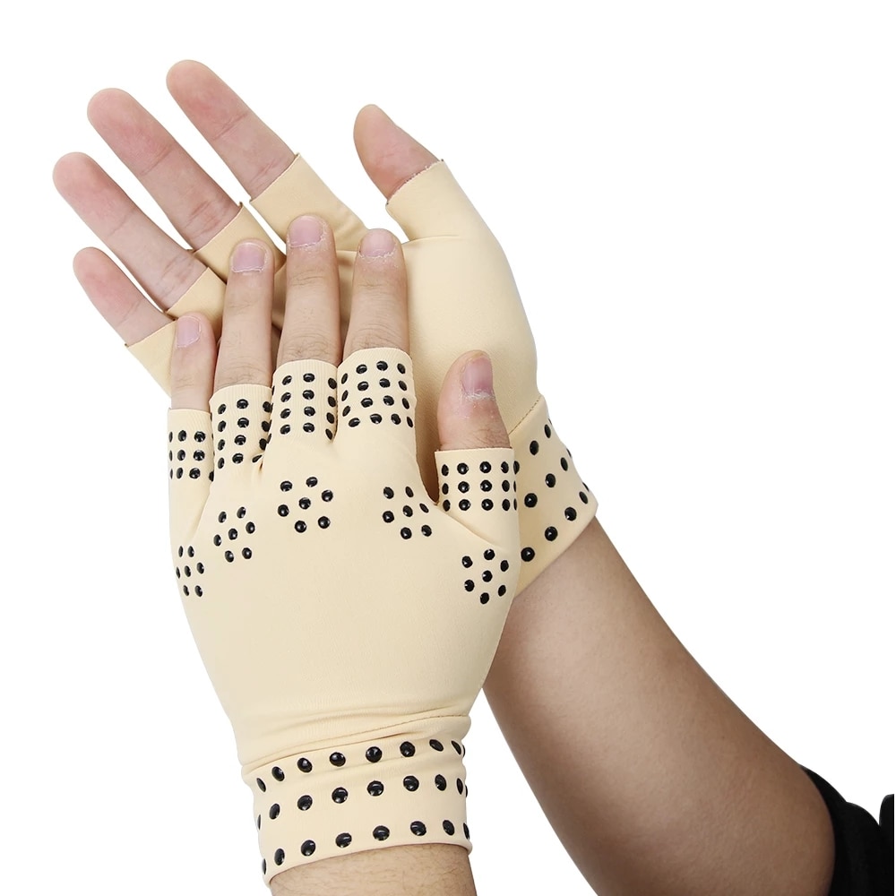 1 Paar Magnetische Therapie Vingerloze Handschoenen Artritis Pijn Genezen Gewrichten Bretels Ondersteunt Gezondheidszorg Sport Veilig Pols