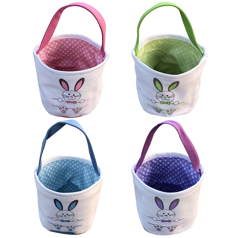 Cesta de Pascua violeta para decoración ornamento, cesta de mano de plástico para el hogar, color verde, artesanal