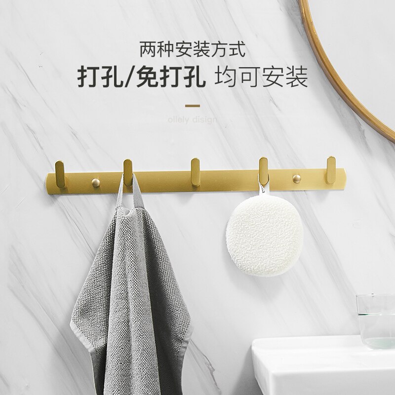 4-Pack Foldable Gold Wall Hooks - Heavy Duty Zinc Alloy Folding Hangers For Towels & Robes