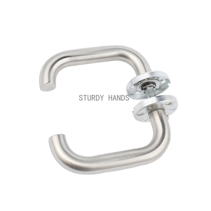 Deurgreepset Roestvrij staal interieur Thuis Deurkruk Slot Duurzame verstelbare klink Veiligheidsknop voor slaapkamer Badkamer: Beige