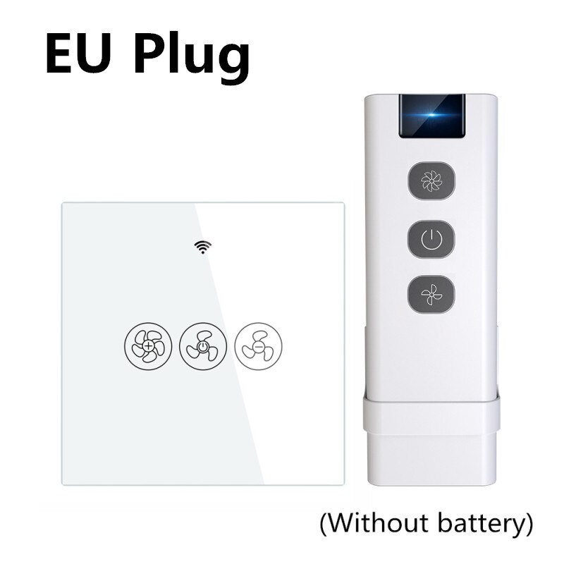 WiFi + RF433 Smart Ceiling Fan Switch Tuya/Smart Life App control 2/3 Way Wireless Remote Control Work with Alexa Google Home: 04