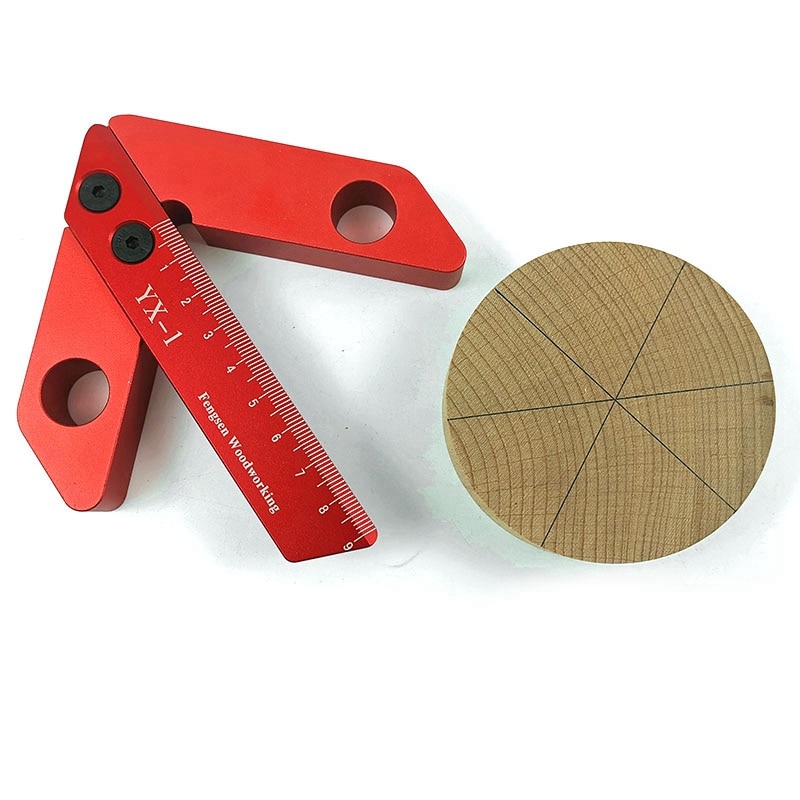 Center Instrument, Wire Gauge, Woodworking Aluminum Alloy Center Line Measurement Tool, 45/90 Degree Right Angle Wire Gauge Carp