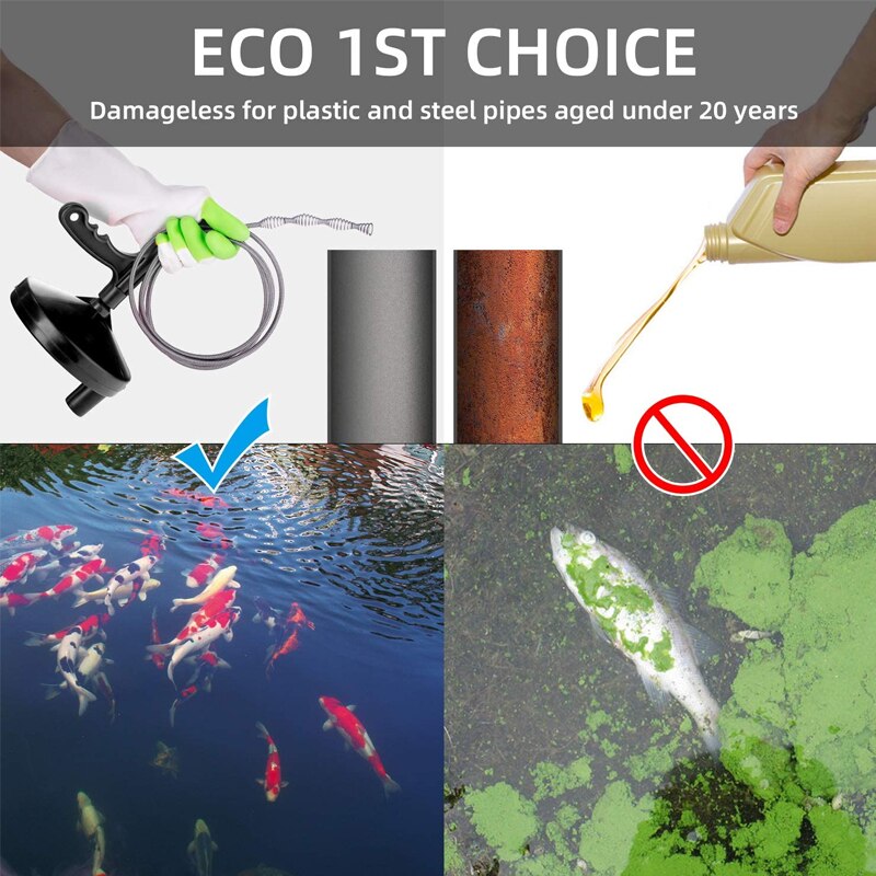 5M Ontstopper Riool Verstopping Hand Tool Pijp Haar Verstopping Schoonmaken Tool Remover Voor Bad Afvoer, Wastafel, keuken En Douche