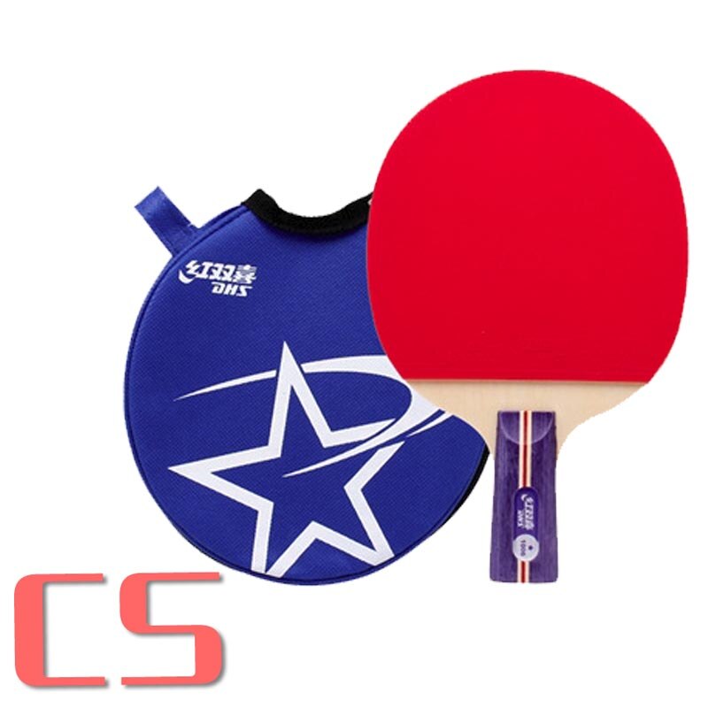 Dhs bordtennisketsjer  (1002, 1006)  med gummitaske etui 1- stjernet originalt dhs bordtennisbat: 1006 cs med etui