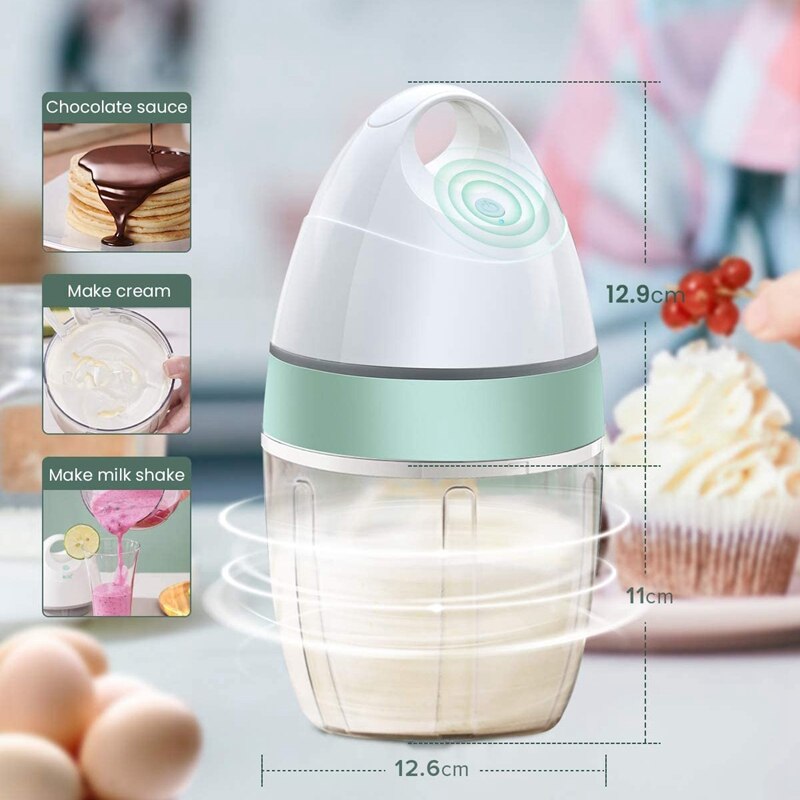 Mini Mixers Kitchen Electric Stand Mixer, Portable 900Ml Small Stand Mixer for Baking Cake Egg Cream Food