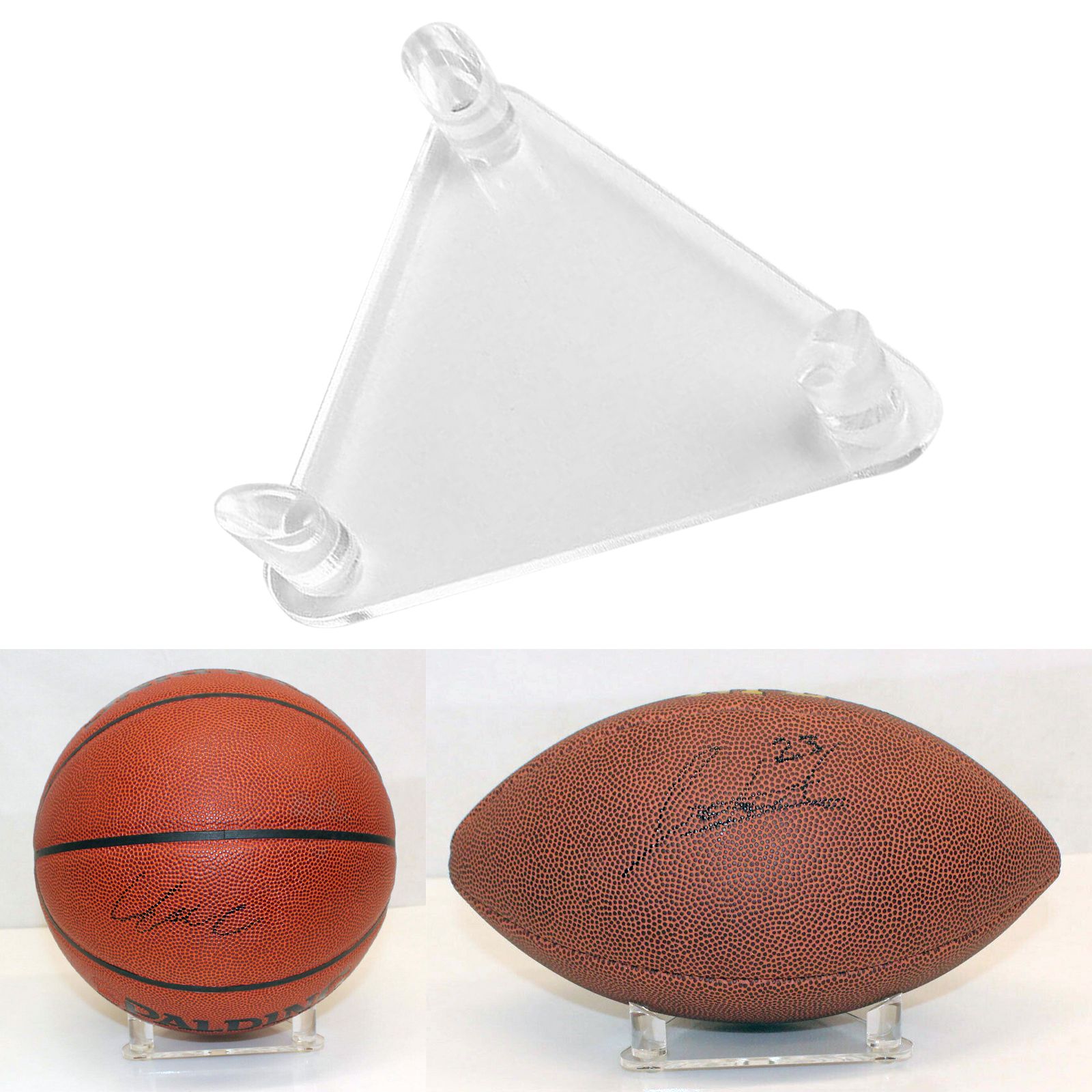 Tripod Acrylic Display Ball Stand for Basketball Football Soccer Bowling