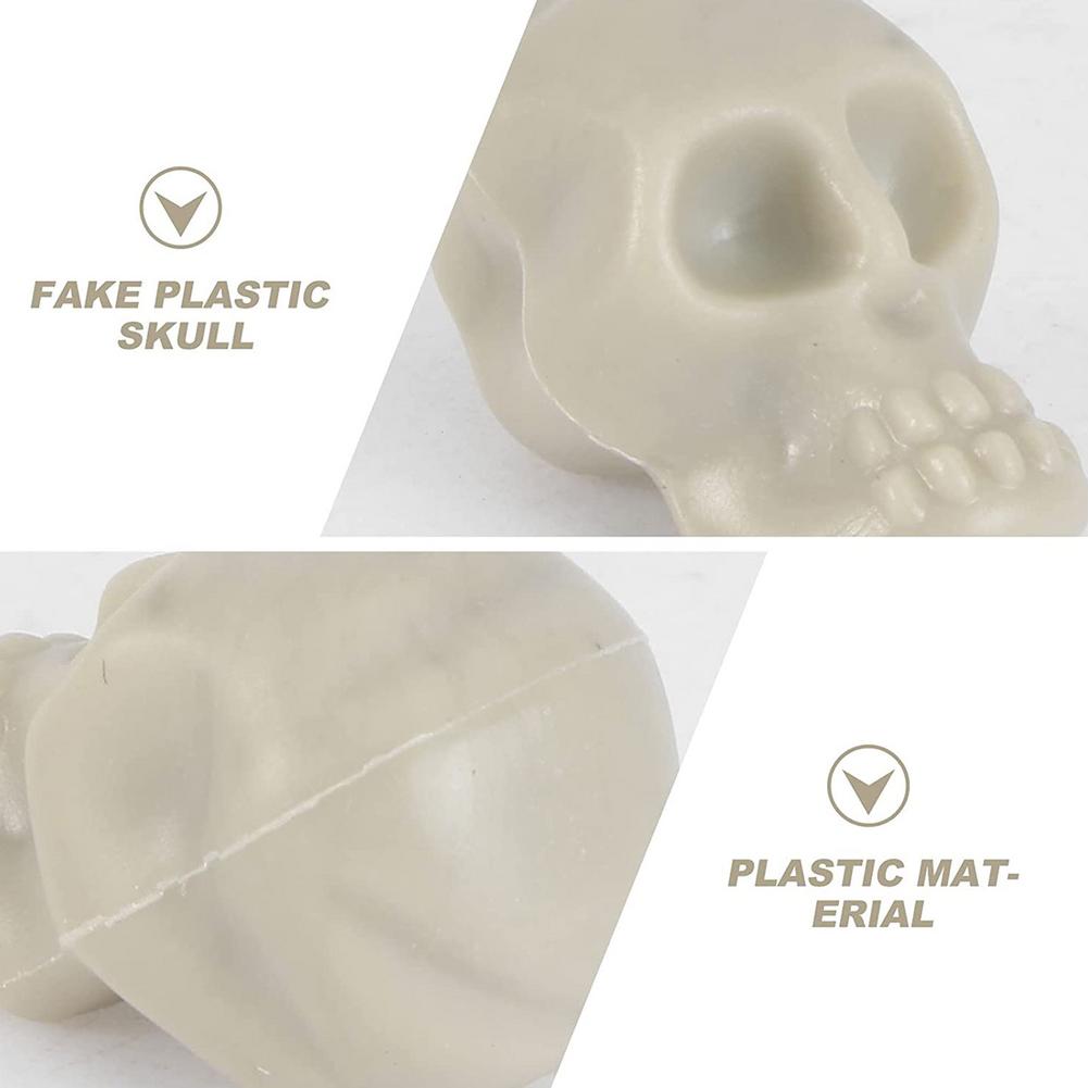 50/100Pcs Halloween Skelet Ornament Halloween Beeldjes Skulls Heads Realistische En Angstaanjagende Mini Skulls Heads Voor Halloween