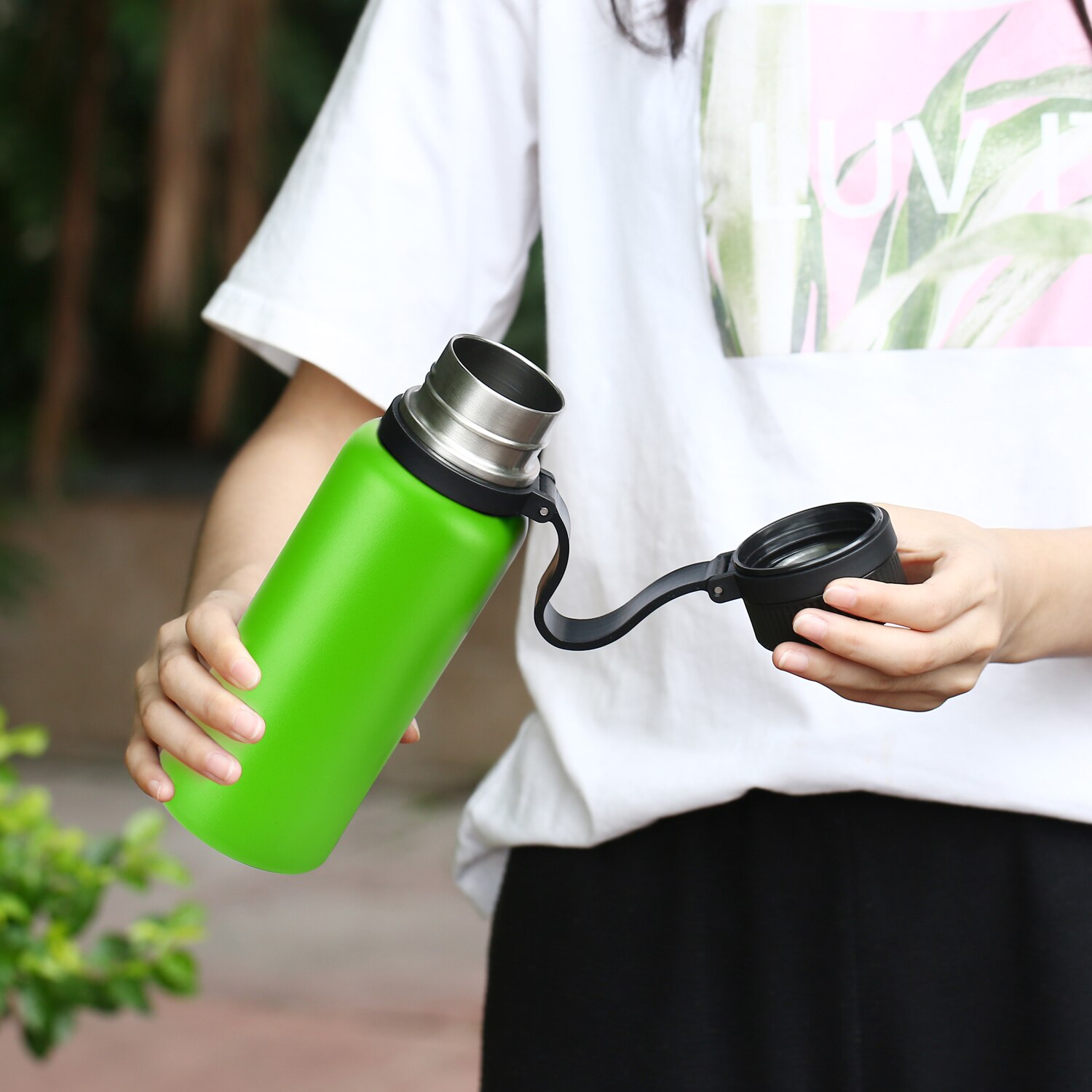 Stainless Steel Water Bottle Popular Powder Coated Double Wall Vacuum Insulated Water Bottle Cold for 24 hours & for 12 hour